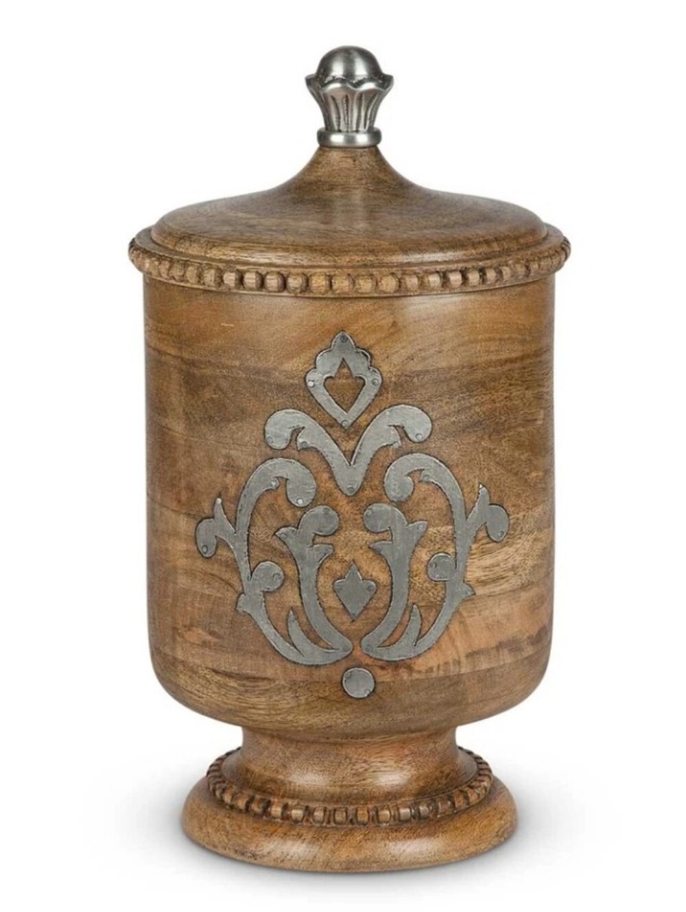 Heritage Wood & Metal Medium Canister - GG Collection